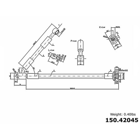 Centric Parts Brake Hose, 150.42045 150.42045